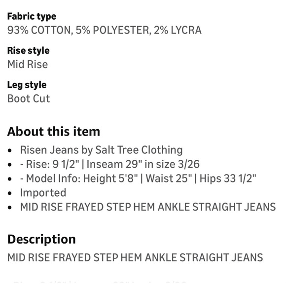 Risen Ankle Jeans - Frayed Hem - Picture 3 of 7